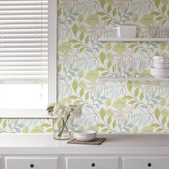 NuWallpaper Blue & Green Meadow Peel & Stick Wallpaper